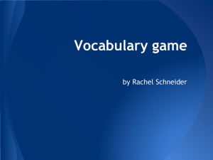Vocabulary game