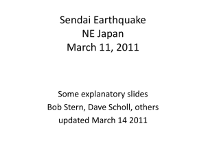 Sendai Earthquake