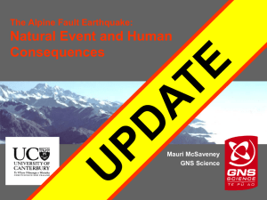 The Alpine Fault Earthquake
