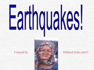 Earthquakes - RegentsEarth