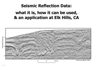 Seismic reflection data