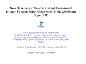 New Directions in Seismic Hazard Assessment through Focused
