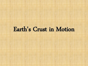 Earth`s Crust in Motion PPT
