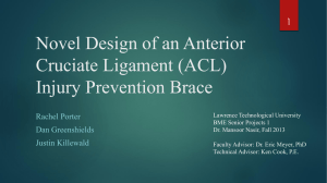 (ACL) Injury Prevention Brace - Lawrence Technological University