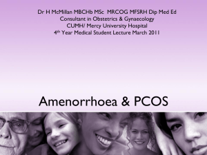amennorhea and pcos