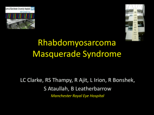Rhabdomyosarcoma Masquerade Syndrome