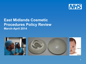 East Midlands Cosmetic Procedures Policy Review March