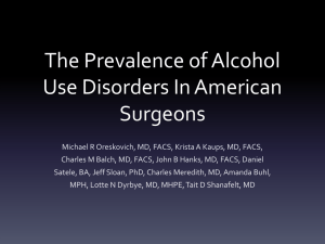 Alcohol Use Among Surgeons - Federation of State Physician
