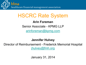 HSCRC Rate System