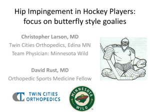 Hip Impingement in Hockey Players: focus on butterfly