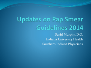 Updates on Pap Smear Guidelines 2014