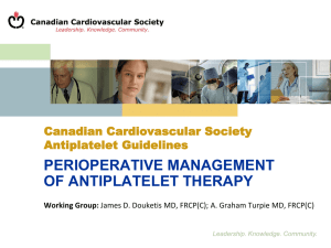 CCS Guideline on Antiplatelet Therapy for patients requiring