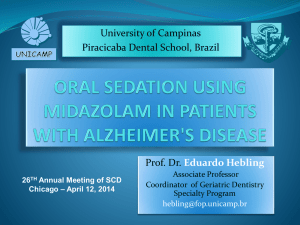 Oral Sedation Using Midazolam in Patients with Alzheimer`s Disease