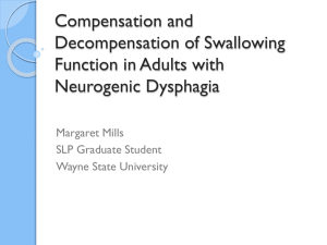 Compensation and Decompensation of Swallowing Function in