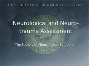 Neuro-trauma Assessment - Society of Neurological Surgeons