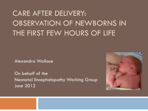 Review of DHB Guidelines for Observation of Babies in the First Few