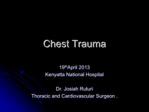 thoracic injuries - Kenyatta National Hospital