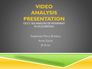Video analysis presentation