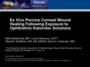 ACUVAIL*: Corneal Wound Healing Model