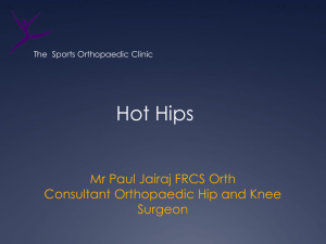 Mr Paul Jairaj FRCS Orth Consultant Orthopaedic