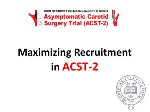Maximising Recruitment - ACST-2