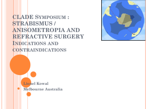 Strabismus and Refractive Surgery