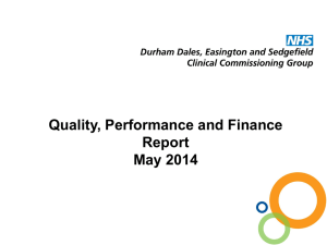 Contract and Performance Update - Durham Dales, Easington and