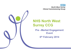 NHS North West Surrey CCG Pre