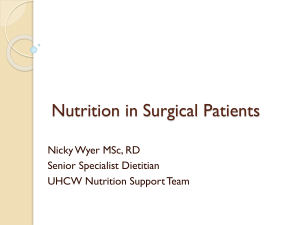 Nutrition in Surgical Patients