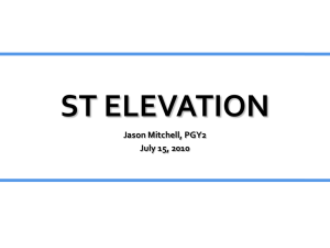 ST ELEVATION - Calgary Emergency Medicine
