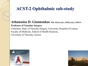 Ophthalmic sub-study update - ACST-2
