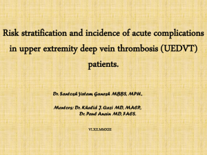 Risk Stratification And Incidence Of Acute Complications In Upper