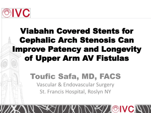 Viabahn Covered Stents for Cephalic Arch Stenosis Can