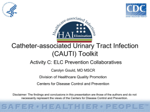 CAUTI Toolkit - Centers for Disease Control and Prevention