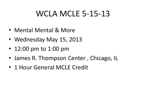 WCLA MCLE 5-15-13