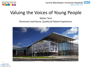 Youth Forum Presentation - Central Manchester University Hospitals