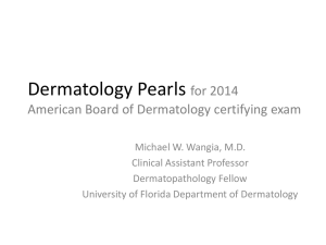 Dermatology Pearls - Department of Dermatology