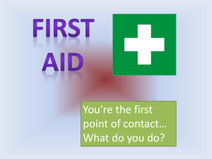First aid & treatments Worksheet