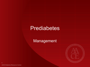 Prediabetes: Management