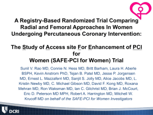SAFE-PCI for Women - Clinical Trial Results