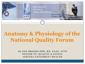 Anatomy and Physiology of the National Quality Forum