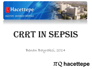 Sepsis and CRRT - Pediatric Continuous Renal Replacement Therapy