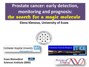 Prostate Cancer - University of Essex