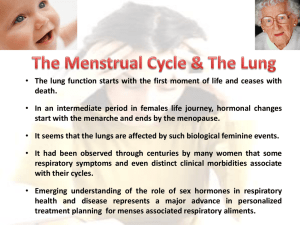 Menses and the lung