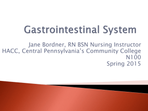 Nursing and the GI System