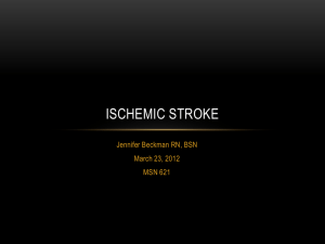 Jennifer Beckman, 2012. Ischemic Stroke