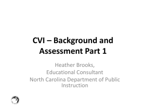 CVI – Background and Assessment - No Videos
