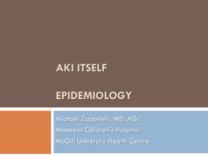 AKI itself Epidemiology