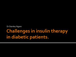 Overview of Insulin Therapy in Diabetes