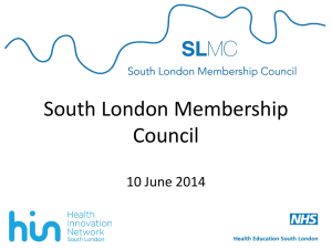 Collated presentation slides - Health Education South London